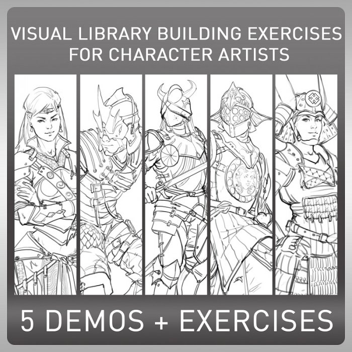 آموزش Gumroad - Visual Library Building Exercises for Character Artists by Alex Negrea