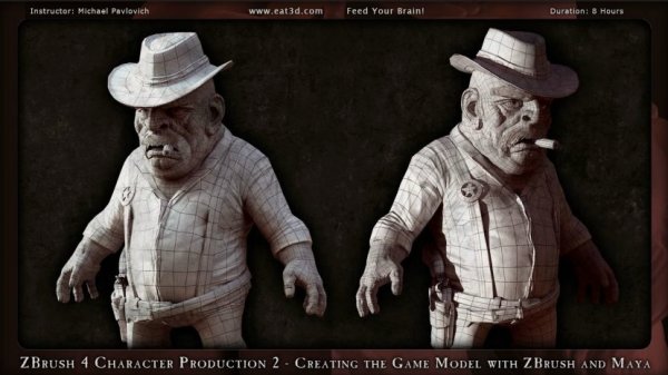 آموزش Eat3D - ZBrush 4 Character Production 2 - Creating the Game Model with ZBrush and Maya