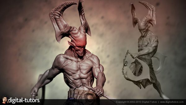 آموزش Digital Tutors - Sculpting a Demonic Creature in ZBrush