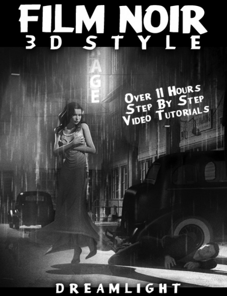 آموزش ساخت فیلم به سبک دهه 1940 Daz3d - Film Noir 3D Style - Back To Black And White