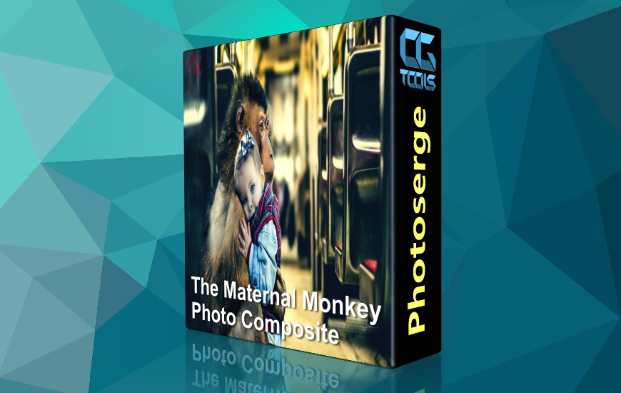 آموزش کامپوزیت عکس از یک میمون