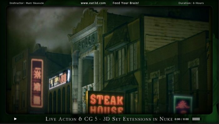 آموزش Eat3D - Live Action and CG 5 - 3D Set Extensions in Nuke