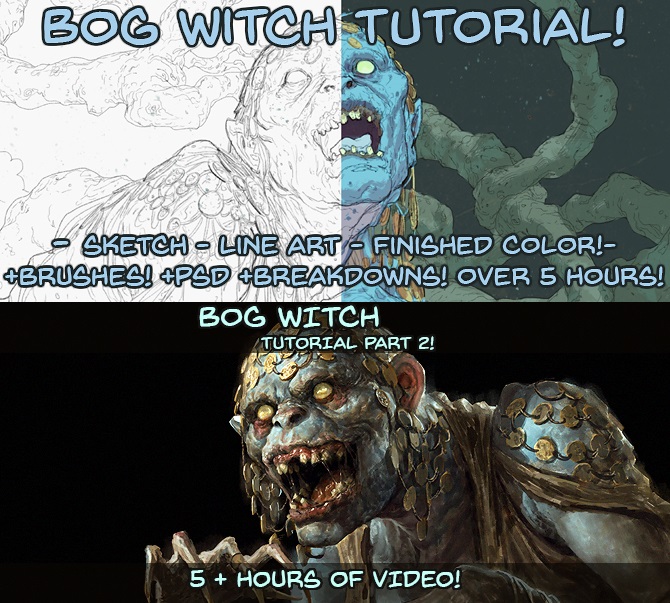 آموزش Gumroad - Bog Witch 1 And 2 by Dave Rapoza