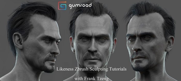 آموزش Gumroad - Likeness Sculpting by Frank Tzeng
