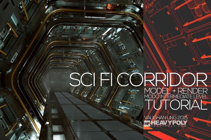 آموزش Gumroad - SciFi Corridor Model and Render by Vaughan Ling