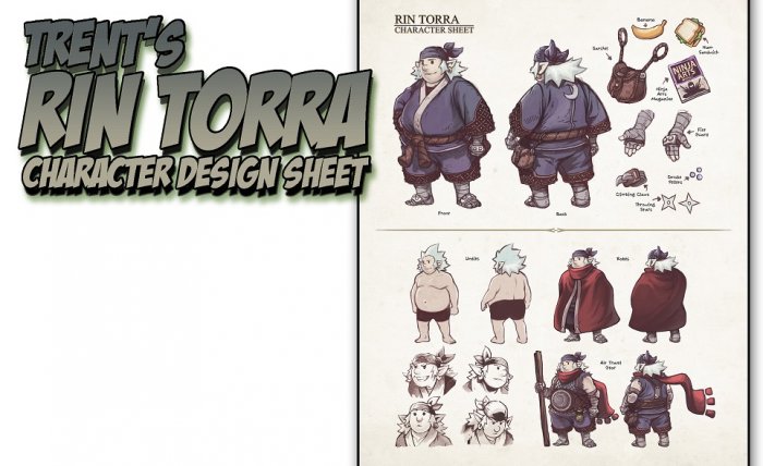 آموزش Gumroad - Trent’s Rin Torra Character Design Sheet Lesson