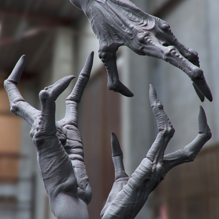 آموزش Gumroad - How To Sculpt Creature Hands By Dominic Qwek