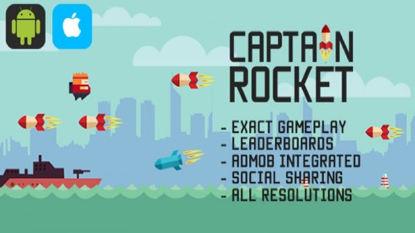 دانلود سورس کد بازی ChupaMobile - Captain Rocket Unity