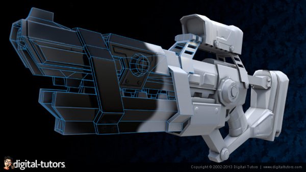 ساخت اسلحه تخیلی در تری دی مکس | Digital Tutors - Modeling Sci-Fi Weapons for Games in 3ds Max