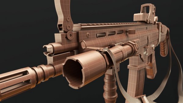 آموزش Digital Tutors - Modeling an Assault Rifle in Blender