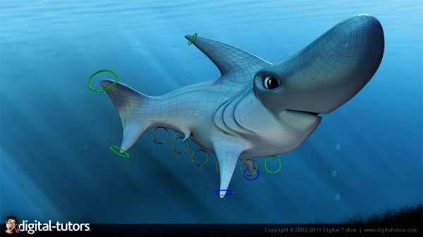 دانلود آموزش مدلسازی و ریگ یک کوسه ی کارتونی در تری دی مکس | Digital Tutors-Modeling and Rigging a Cartoon Shark in 3ds Max