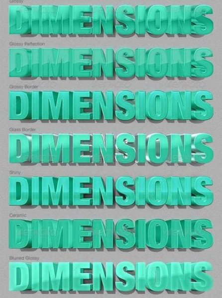 دانلود رایگان اکشن Graphicriver - Dimensions Glossy Version - 3D Generator Action