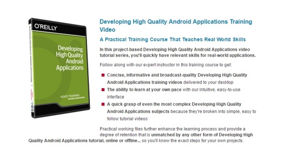 آموزش توسعه نرم افزار اندروید با کیفیت بالا Infiniteskills - Developing High Quality Android Applications