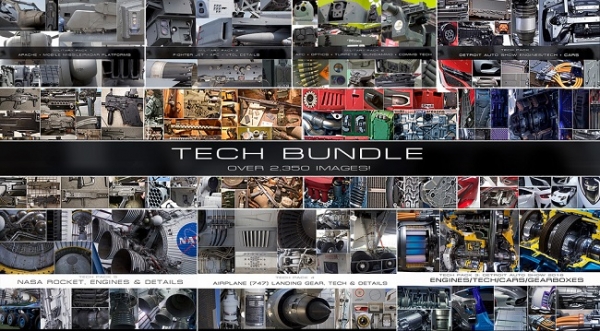 پکیج ویژه تصاویر رفرنس تکنولوژی و ربات Gumroad - TECH Bundle Plus Military Bundle by Ben Mauro