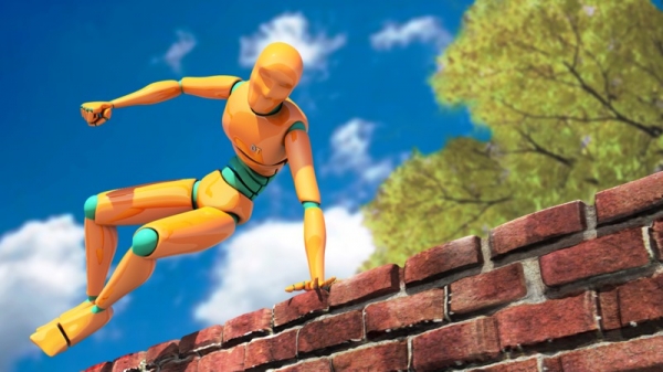 آموزش اصول و قواعد انیمیشن در تری دی مکس - بالا رفتن از دیوار